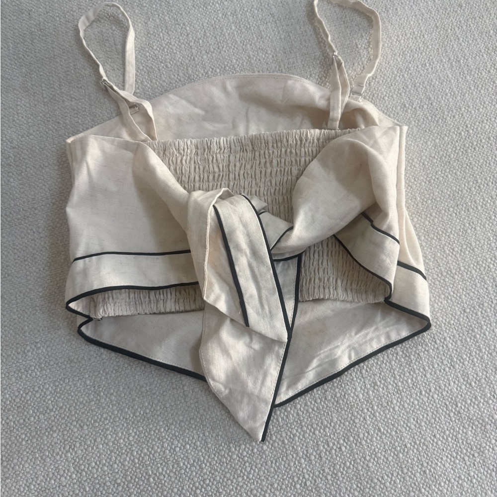 Avec Les Filles Cream Two-Piece Bow-Back Maxi Dress - Picture 7 of 8